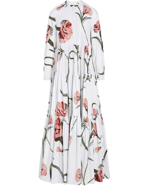 Giambattista Valli White Printed Gown