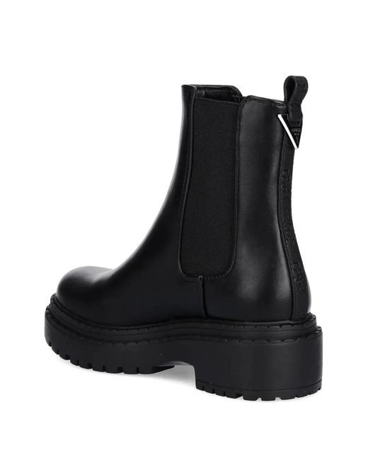 Guess Black Bottines À Plateforme