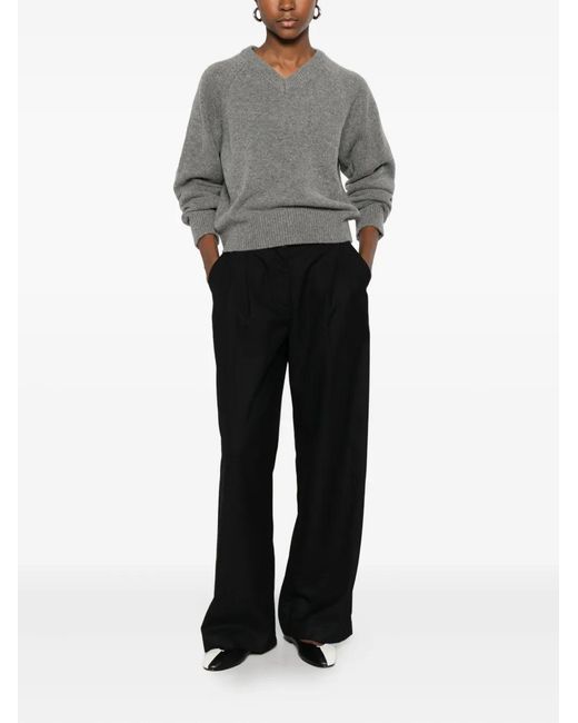DUNST Black Pleated Trousers