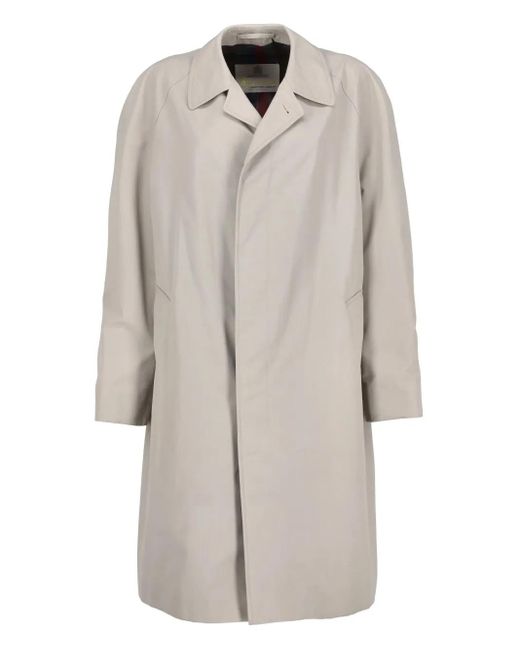 Aquascutum White Single-Breasted Trench Coat for men