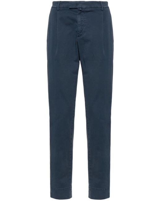 Briglia 1949 Blue Pleated Tapered-leg Trousers for men