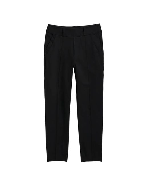 Frank & Eileen Black Murphy Seam-Detail Trousers