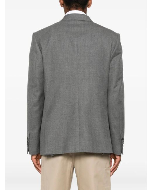 Blazer Con Solapas De Pico Givenchy de hombre de color Gray