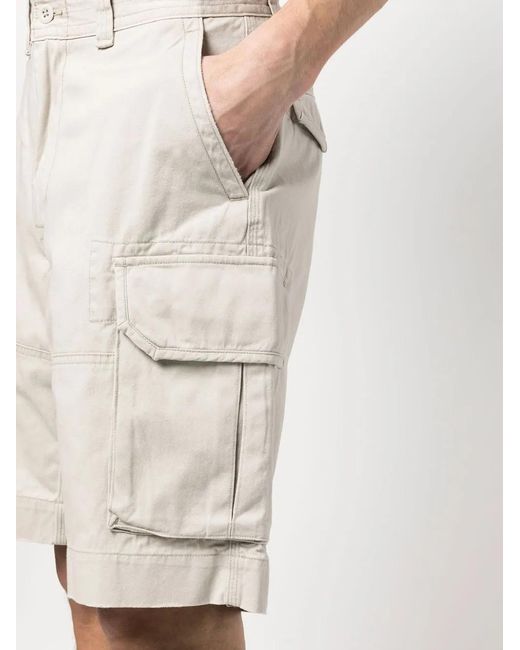 Polo Ralph Lauren Natural Logo-Patch Cotton Cargo Shorts for men