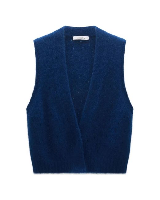 Dorothee Schumacher Blue V-Neck Knitted Vest