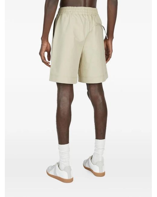 Diomene Natural Detail-Embroidery Shorts for men