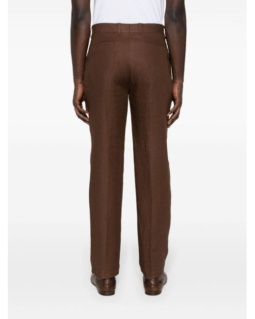 Pantalones ajustados Oasi Zegna de hombre de color Brown