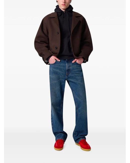 MSGM Black Logo-Print Drawstring Hoodie for men