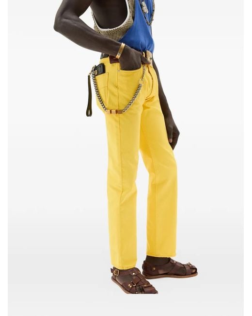 Vaqueros Rectos Versace de hombre de color Yellow