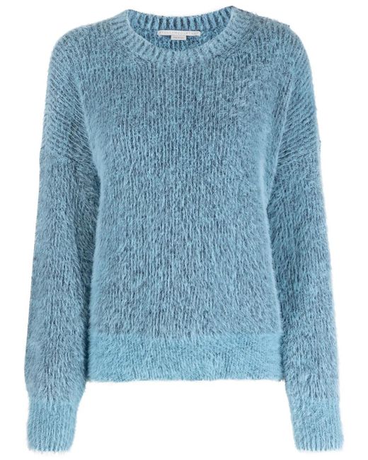 Stella McCartney Blue Crew-Neck Knitted Jumper