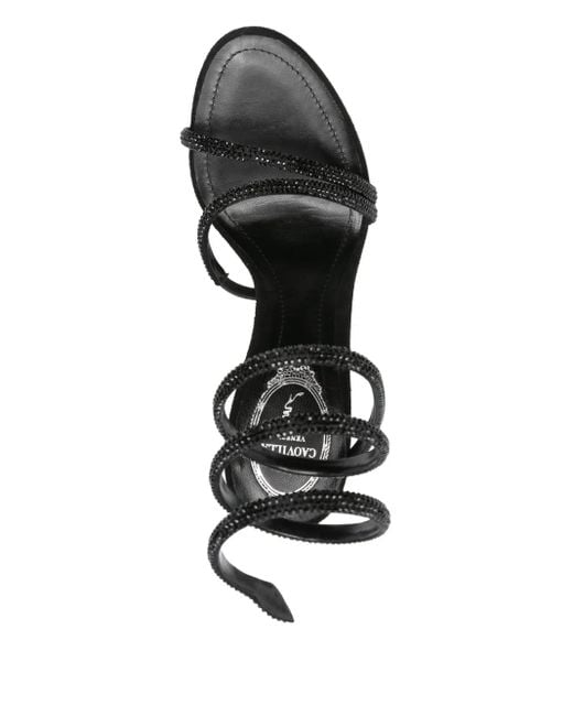 Rene Caovilla Black 110Mm Margot Sandals