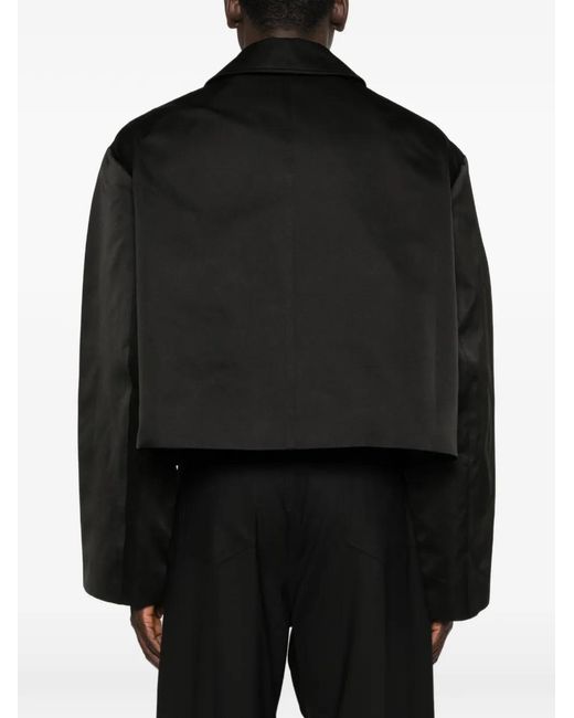 Rick Owens Black Zip-Up Shirt Jacket for men
