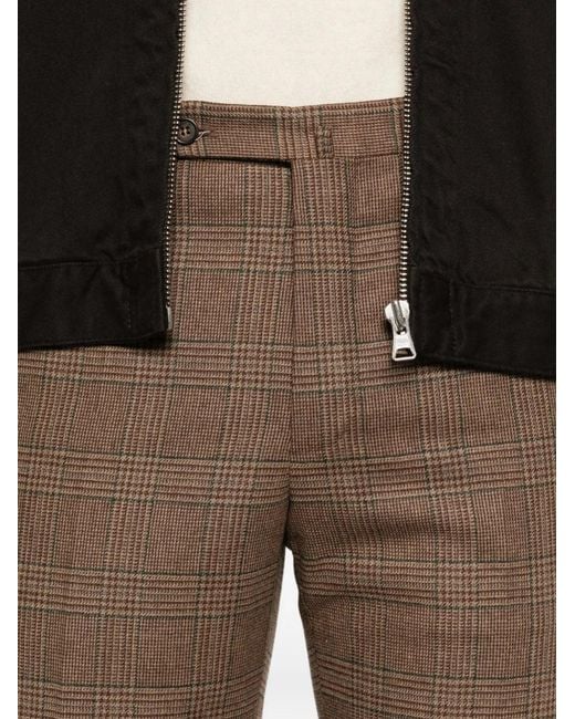 Incotex Brown Check Trousers for men