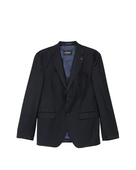 Karl Lagerfeld Blue Clever Buttoned Blazer for men