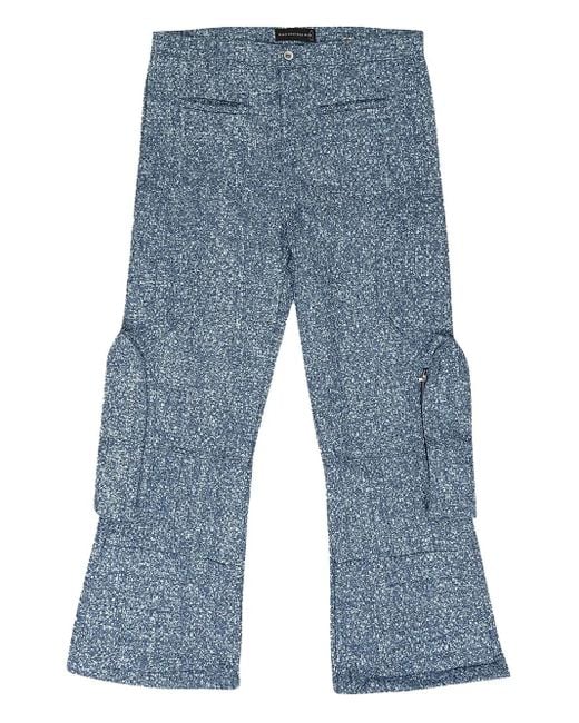 Who Decides War Blue Button-Fastening Trousers for men