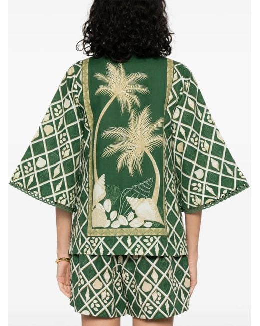 VERANDAH Palm チュニック Green