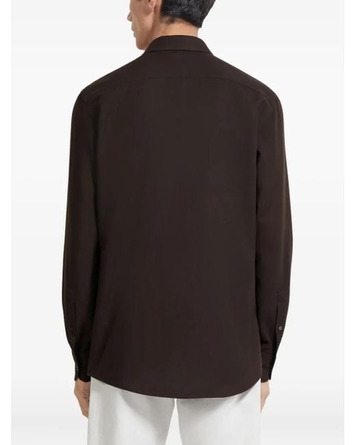 Camisa Cashco con botones Zegna de hombre de color Black
