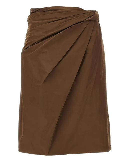 Bally ドレープ スカート Brown
