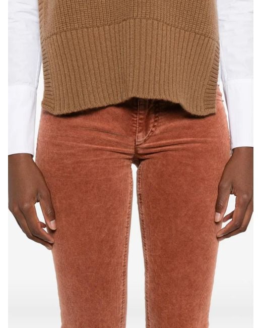 Isabel Marant Orange Cordhose im Five-Pocket-Design