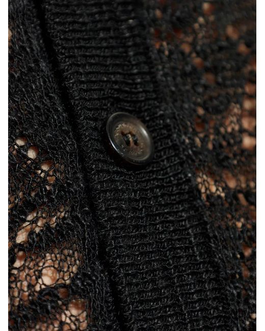 DSquared² Black Button-Up Open-Knit Shirt for men