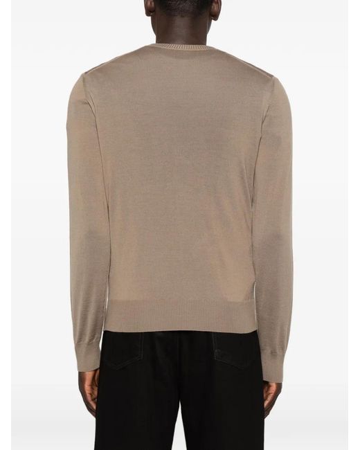 Emporio Armani Natural V-Neck Button-Up Cardigan for men