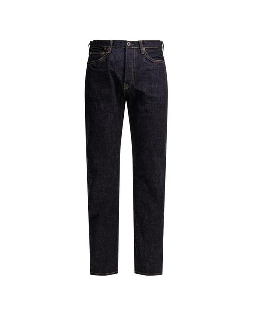 Kapital Blue Logo-Patch Jeans for men