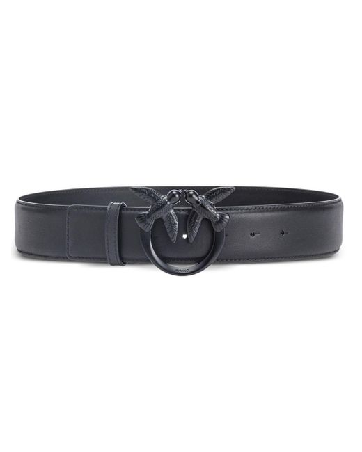 Pinko Black Love Berry H4 Leather Belt