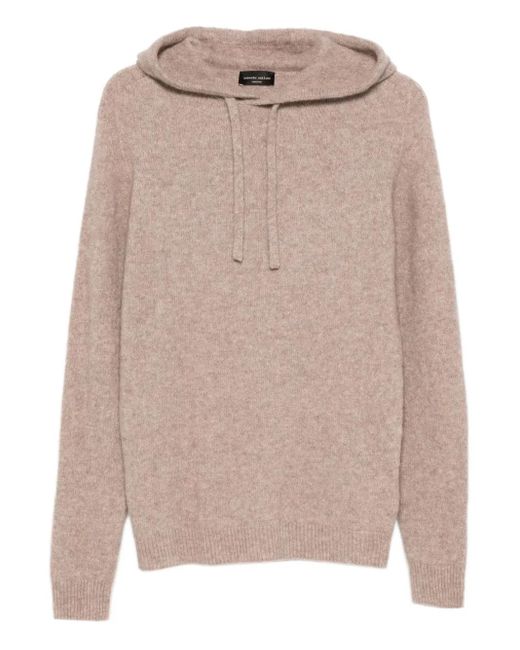 メンズ Roberto Collina ドローストリング パーカー Pink