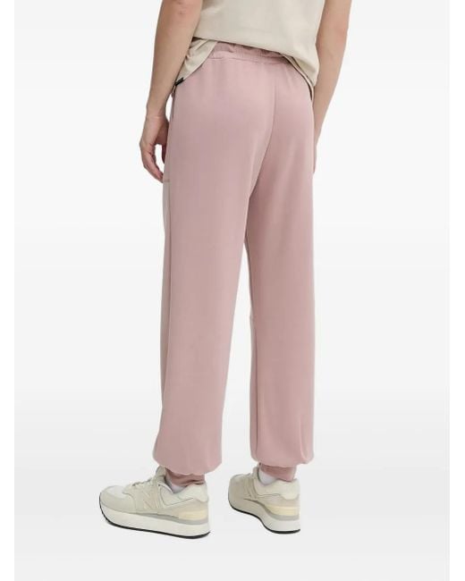 EA7 Pink Logo-Plaque Track Pants
