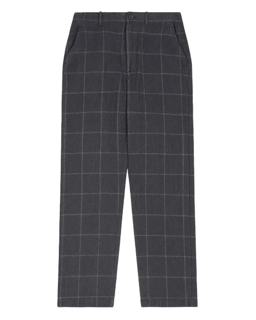 Comme des Garçons Gray Checked Trousers for men