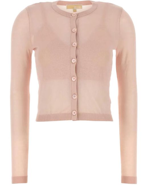 Cardigan Semitrasparente di MICHAEL Michael Kors in Pink