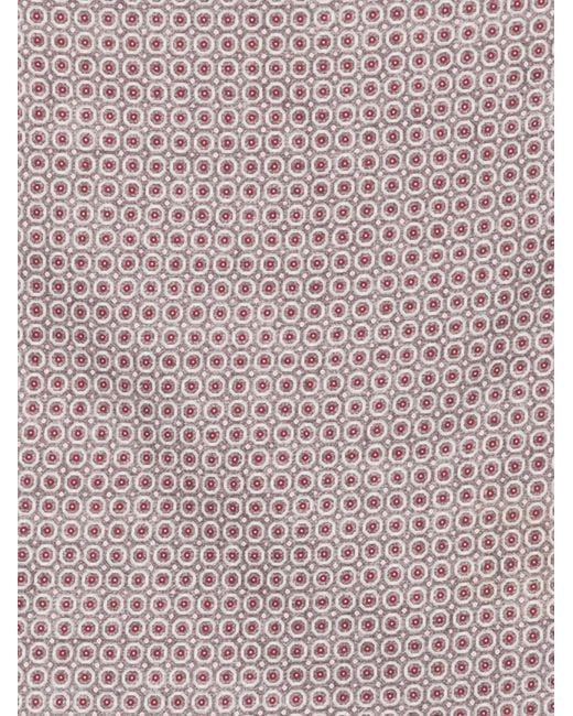 Eleventy Purple Geometric-Pattern Pocket Square for men