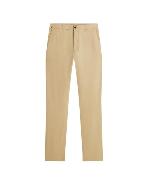 Tommy Hilfiger Natural Denton Straight-Leg Elasticated-Waistband Linen Trousers for men
