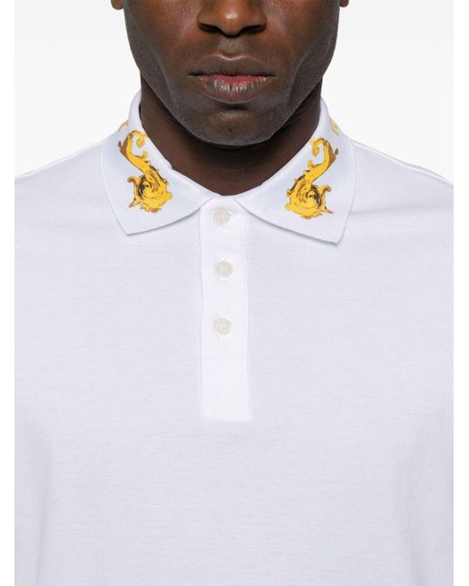 Versace T-Shirt mit Watercolour Couture-Print in White für Herren
