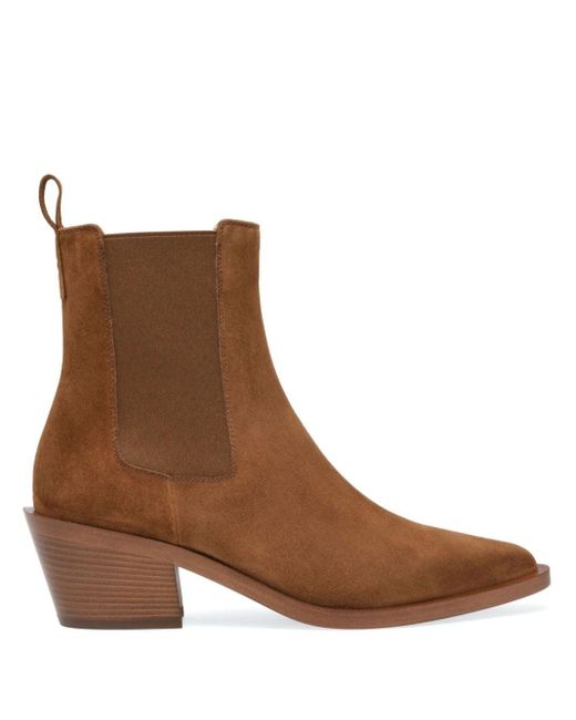 Gianvito Rossi Brown Wylie 45mm Suede Boots
