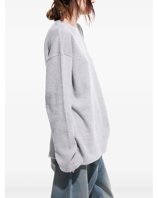Mainless ワッフルニット Tシャツ Gray