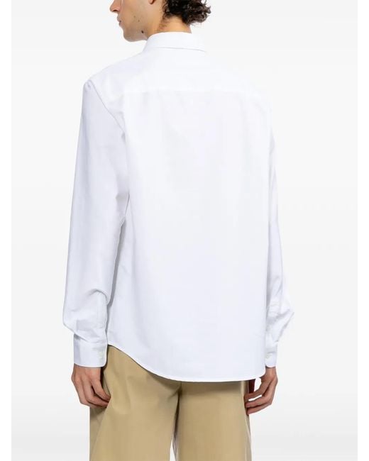 A.P.C. Button-Down Oervhemd Met Borstzak in het White voor heren