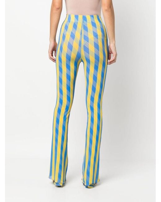 Pantalones slim con motivo de cuadros Sunnei de color Blue