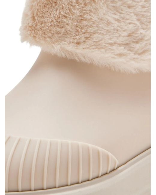 Melissa Natural Fur Ridged-Sole Boots