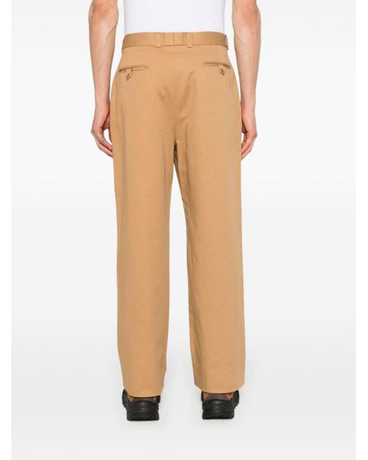 Gucci Natural Twill Straight Trousers for men