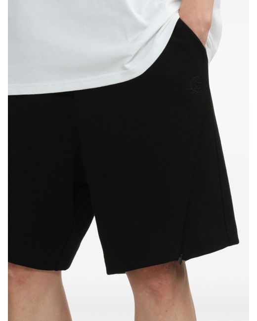 Izzue Black Logo-embroidered Track Shorts for men