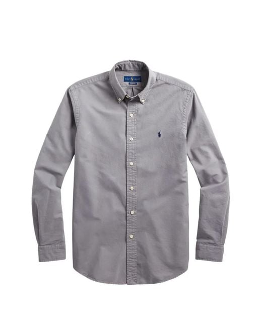Polo Ralph Lauren Gray Buttoned Logo Shirt for men