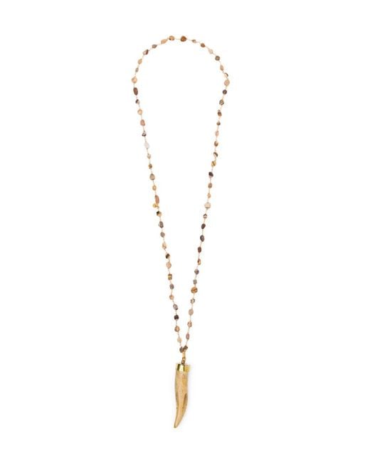 BLAKLACE White Pendant Beaded Necklace