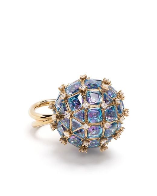 Swarovski Curiosa Crystal-embellished Cocktail Ring in Blue | Lyst Australia