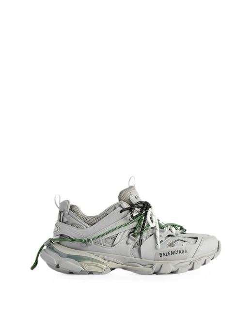 Balenciaga White Track Trail Laces Panelled Low-Top Sneakers for men