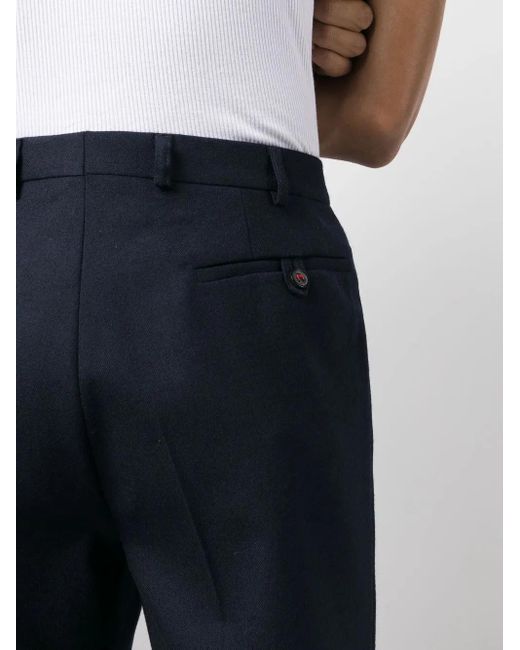 Maison Margiela Blue Tailored Wool Trousers for men