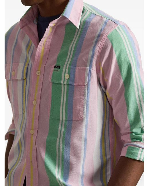 Polo Ralph Lauren White Striped Shirt for men