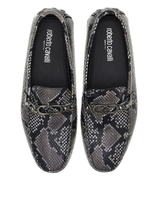 Roberto Cavalli Gray Erkek Loafers for men