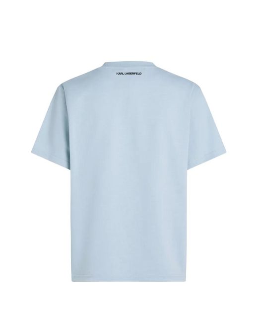 Karl Lagerfeld Blue Ikonik Choupette T-Shirt