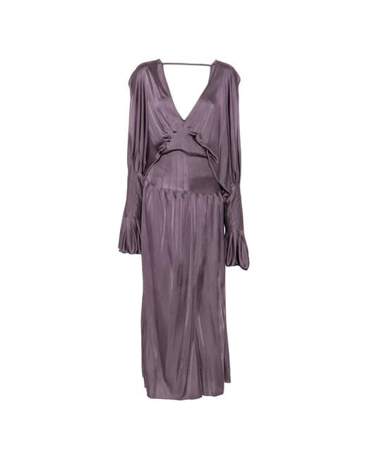AYA MUSE Purple Luma Mazi V-Neck Maxi Dress